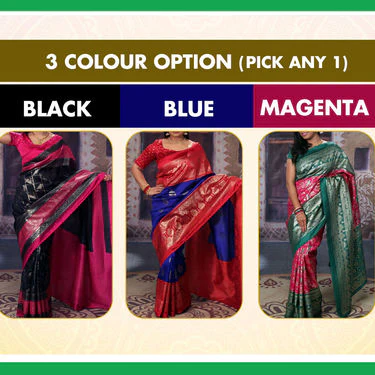Pick Any 1 Foil Work Saree by Pakhi (FPS11) - Image 3