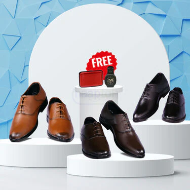 Pick Any 1 Formal Shoes + Free Designer Watch & Secure Wallet (FSC1) - Image 2