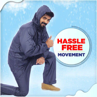 Pick Any 1 Raincoat Solid Black, Solid Blue & Printed Green (RCP-01) - Image 5