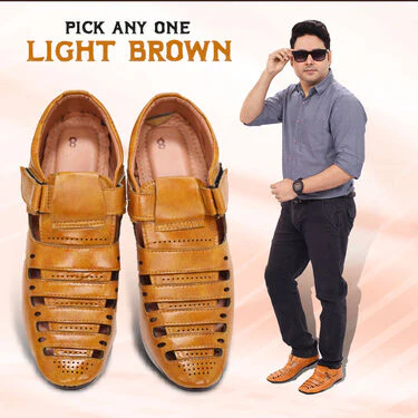 Pick Any 1 Stylish Leatherite Sandals + Free Watch And Sunglasses (SW76) - Image 3