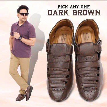 Pick Any 1 Stylish Leatherite Sandals + Free Watch And Sunglasses (SW76) - Image 4