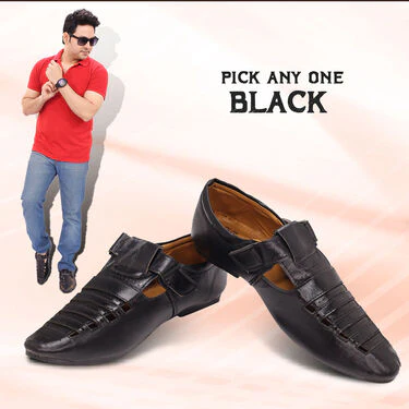 Pick Any 1 Stylish Leatherite Sandals + Free Watch And Sunglasses (SW76) - Image 5