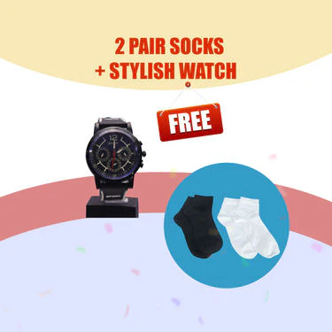Pick Any 1 Stylish Sport Shoes + Free 2 Pair Socks + Free Stylish Watch (SSC13) - Image 6