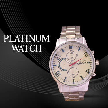 Platinum Watch   2 Chain   Pendant   Bracelet (MPW2CPB) - Image 5