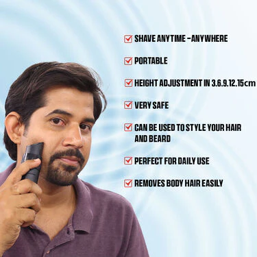 Pocket Powerbank + Men's Hair Trimmer + Free Fan + Free Light (PB7) - Image 5