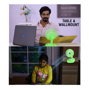 Rechargeable Portable Fan With LED Light (EF29) - Image 4