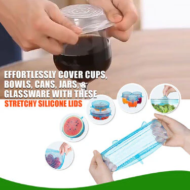 Reusable Round Shape Silicone Food Cover Lid (SFCL) - Image 3