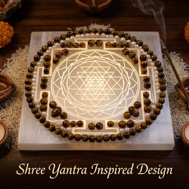 Selenite Shree Yantra Charging Plate With Certificate (SYCP1) - Image 2