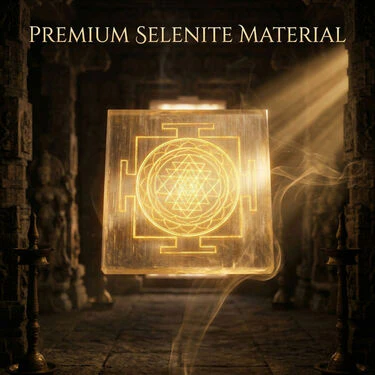 Selenite Shree Yantra Charging Plate With Certificate (SYCP1) - Image 5