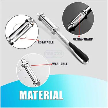 Stainless Steel 3 in 1 Multifunctional Vegetable & Fruit Peeler (SSVFP) - Image 6