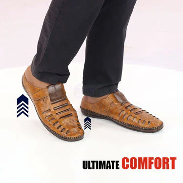 Stylish Leatherite Sandals Pick Any 1 + Free Sports Watch + Sunglasses + Golden Chain + Golden Bracelet (SDC1) - Image 3