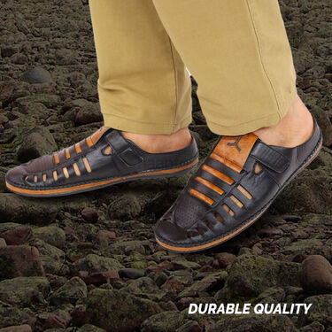 Stylish Leatherite Sandals Pick Any 1 + Free Sports Watch + Sunglasses + Golden Chain + Golden Bracelet (SDC1) - Image 5