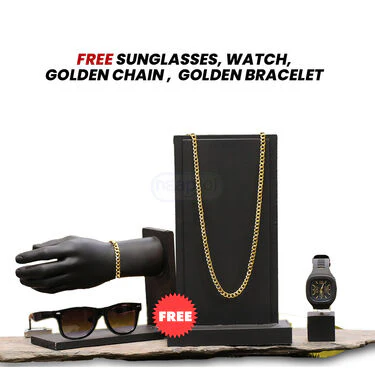 Stylish Leatherite Sandals Pick Any 1 + Free Sports Watch + Sunglasses + Golden Chain + Golden Bracelet (SDC1) - Image 7