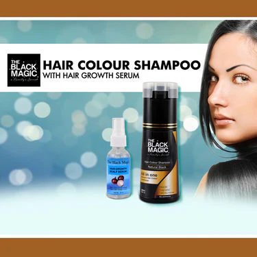 The Black Magic Hair Color Shampoo with Hair Energizing Scalp Serum - Image 2