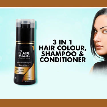 The Black Magic Hair Color Shampoo with Hair Energizing Scalp Serum - Image 3