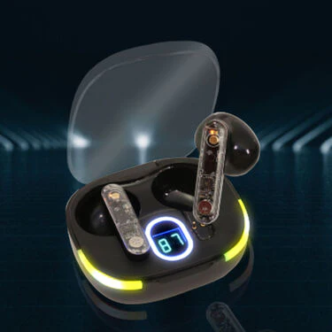 Transparent Wireless Bluetooth Earpods with Inbuilt Screen And Lights (TWS26) - Image 2