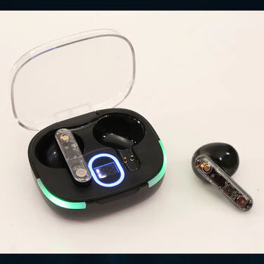Transparent Wireless Bluetooth Earpods with Inbuilt Screen And Lights (TWS26) - Image 3