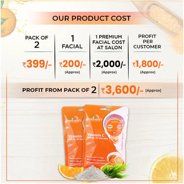 Vitamin C Peel Off Jelly Facial Mask For Salon Pack Of 2 (VCAPM) - Image 5