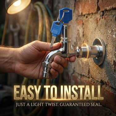 Water Saving Tap with Key Lock For Garden & Outdoors (WTL2) - Image 3
