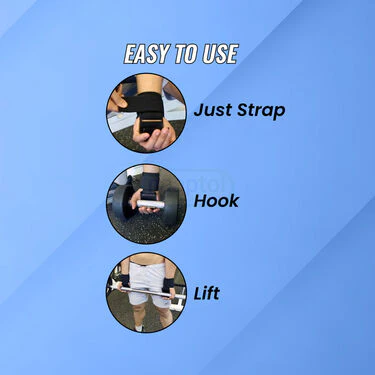Weight Lifting Gym Hook Strap With Wrist Support (PWL01) - Image 7