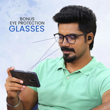 Wireless Bluetooth Earpods With Inbuilt Display And Power Bank With Free Blue Cut Glasses (TWS40) - Image 5